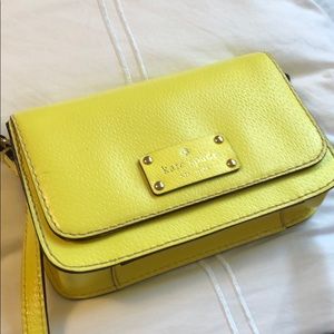 $180 Bright yellow Kate Spade purse
